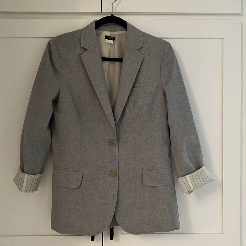 J Crew Women's Grey Blazer Size 4